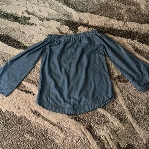 Blue cotton Express blouse size small in good condition